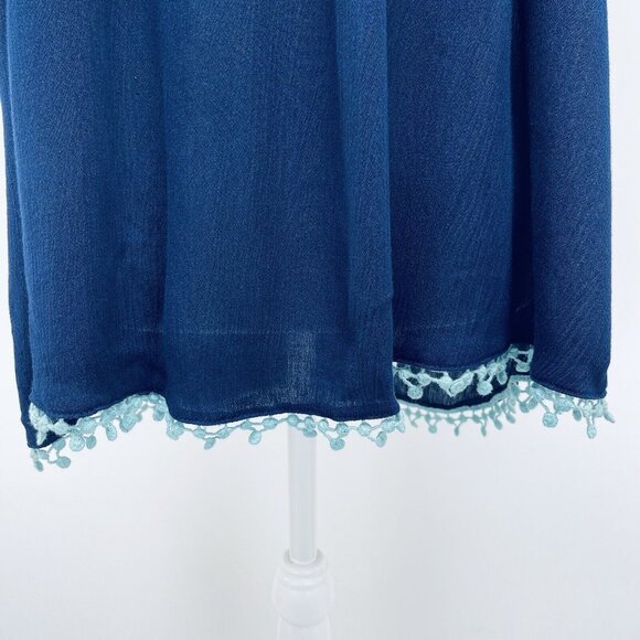 Altar’D State Top Size M Women’s Embroidered Sleeveless Blue New - Picture 6 of 11